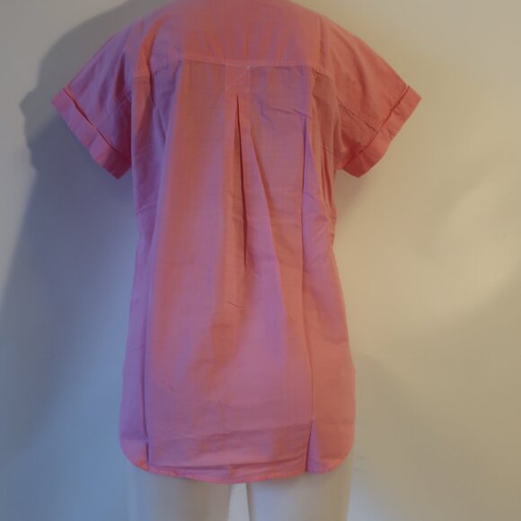 NWT Womens Romi Basha Pink Paisley & Animal Print Button Down Shirt XS - Picture 4 of 5